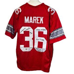Marcus Marek Autographed The Ohio State Buckeyes OSU Jersey Signed Inscribed COA